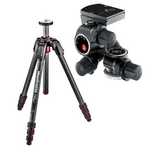 マンフロット（manfrotto）190go! カーボン4段三脚+410ギア付き雲台キット JP-MK190GC4-410｜tpc