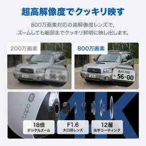 800万画素 防犯カメラ 屋外 パンチルト ソ...の詳細画像2