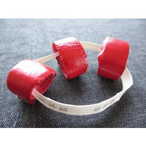 山田流琴爪輪(山田箏爪輪) 爪輪セット 本革 1号 赤色 : TPmusic ヤフー