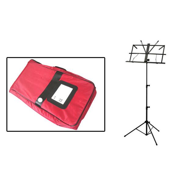 13絃用 琴ケース(お琴ケース/お琴バッグ/箏袋)  ナイロン 持ち運びに便利な保管用 エンジ+譜面...