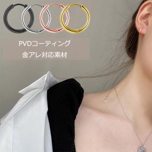 フープピアス 小さめ 大きめ 金属アレルギー対応 メンズ