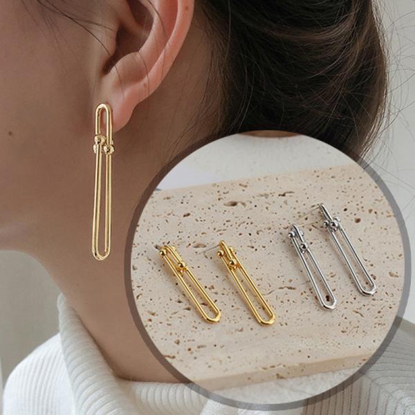 ピアス レディース 18K 金属アレルギー対応 シルバー925 ゴールド 透かし 揺れる メタル ロ...