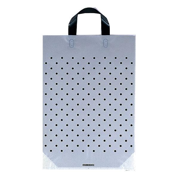 福助工業 カルチャーバッグ規格品（Hタイプ） 水玉（グレー） 中 （500枚）厚み0.06mm/仕上...