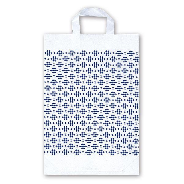 福助工業 カルチャーバッグ規格品（Hタイプ） モダンチェック 中 （500枚）厚み0.06mm/仕上...