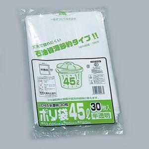 福助工業 業務用ポリ袋（45L） EL22-45 乳白半透明 （600枚）厚み0.022×巾650×...