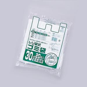 福助工業 レジ袋式ゴミ袋 30L用 半透明 （800枚）厚み0.018×巾500（仕上巾350）×長...