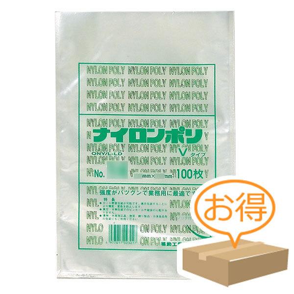 福助工業 ナイロンポリ Vタイプ規格袋 No.3 （5400枚）巾130×長さ230mm