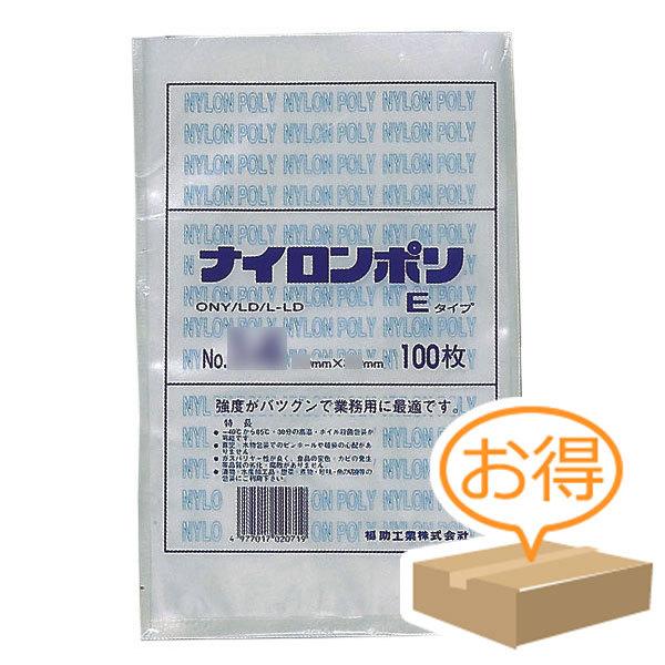 福助工業 ナイロンポリ Eタイプ規格袋 No.19 （1000枚）巾270×長さ400mm