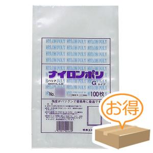 福助工業 ナイロンポリ Gタイプ規格袋 No.18B4 （1000枚）巾260×長さ330mm
