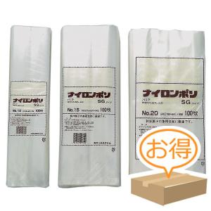福助工業 ナイロンポリ SGタイプ規格袋 No.20 （800枚）巾240（仕上巾