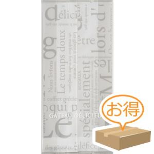 福助工業 合掌ガゼット袋 GTタイプ No.22洋柄ホワイト （5000枚）巾70×奥行30×長さ1...