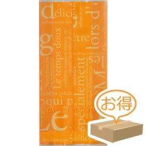 福助工業 合掌ガゼット袋 GTタイプ No.22洋柄オレンジ （5000枚）巾70×奥行30×長さ1...