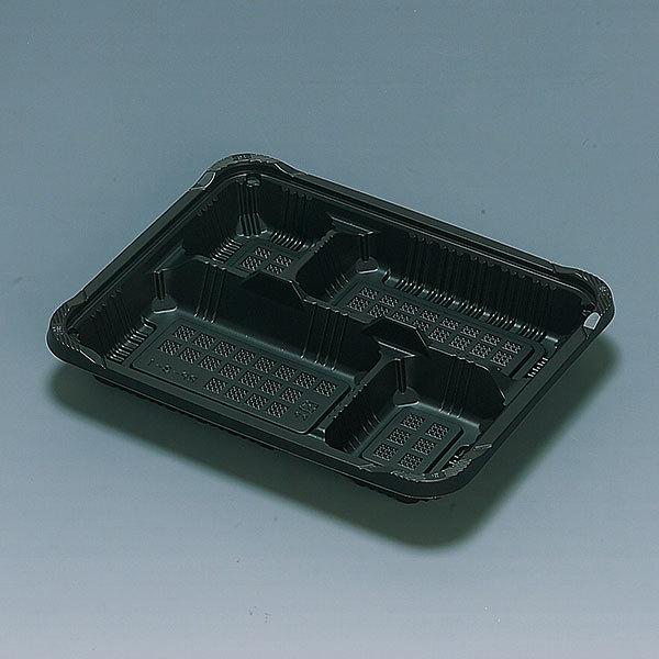 福助工業 使い捨て弁当箱・惣菜・仕出し容器 憩い RP-3-1H 黒 E レンジOK (1ケース60...