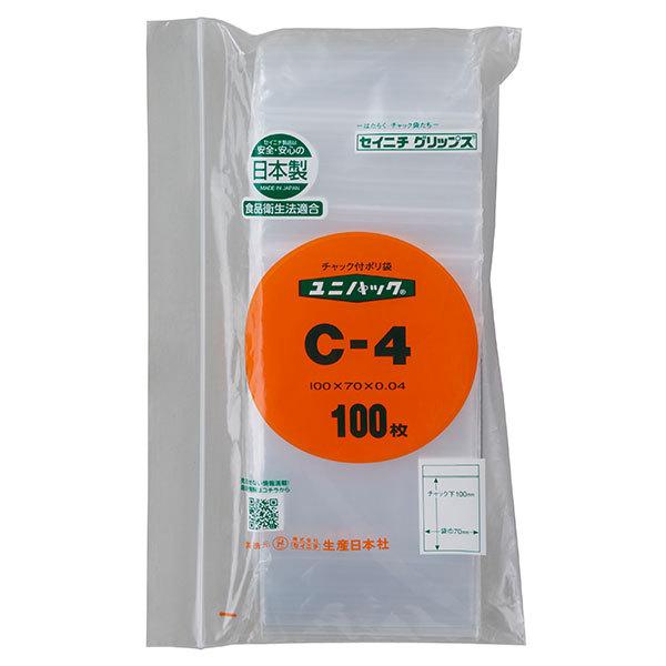 セイニチ ユニパック  0.04タイプ C-4（1ケース12000枚）巾70×チャック下100×厚み...