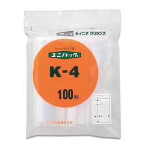 セイニチ ユニパック  0.04タイプ K-4（1ケース1500枚）巾280×チャック下400×厚み0.04(mm)｜tpup
