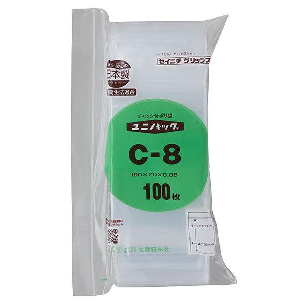 セイニチ ユニパック  0.08タイプ C-8（1ケース6000枚）巾70×チャック下100×厚み0...