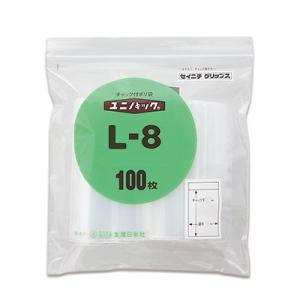 セイニチ ユニパック  0.08タイプ L-8（1ケース400枚）巾340×チャック下480×厚み0...