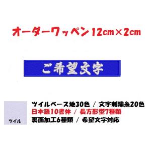 オーダー/ネーム文字入れ刺繍ワッペンかな用/長方...の商品画像