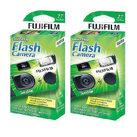 Fujifilm Quicksnapフラッシュ400レンズ付きカメラとフラッシュ( 2パック)(メー...
