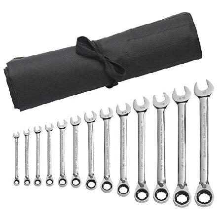 【平行輸入品】GEARWRENCH 9509R 13ピースリバーシブルコンビネーションラチェットレン...