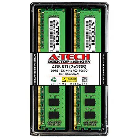 A-TECH 4GBキット（2X 2GB）DDR3 1333MHz PC3-10600（240ピンD...