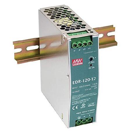 【平行輸入品】MEAN WELL EDR-120-12シングル出力DINレール電源12V 10アンペ...