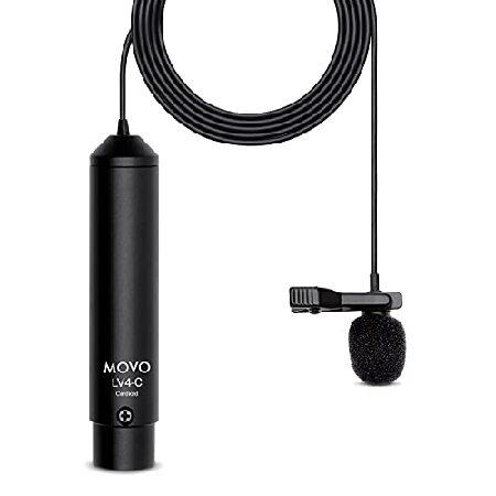 【平行輸入品】Movo LV4-C XLRファントムパワーラベリアカーディオイドマイク、ラペルクリッ...