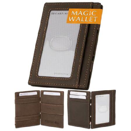 【平行輸入品】GARZINI IDホルダー付きマジックウォレット ミニマリスト財布 RFIDカードホ...