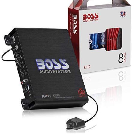 【平行輸入品】BOSS Audio Systems R1100MK 車載アンプ ＆ 8ゲージワイヤー...