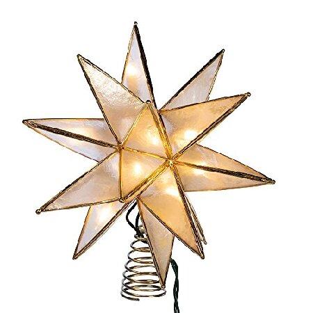 【平行輸入品】Kurt Adler UL3135 Gold Sputnik Capiz Treeto...