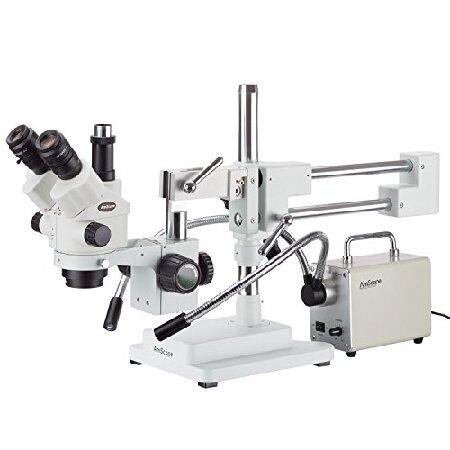 【平行輸入品】AmScope 30W LED照明装置付き3.5X-180Xサイマルフォーカルステレオ...