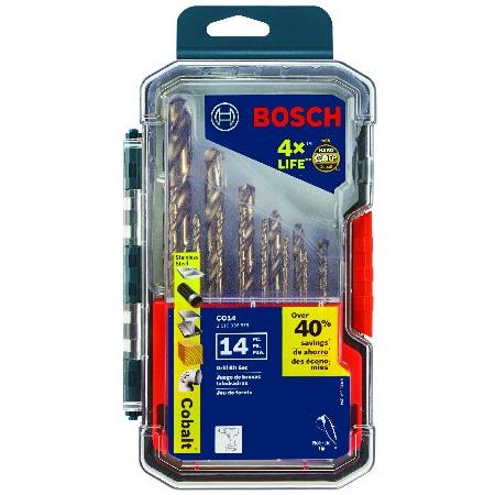 【平行輸入品】Bosch 14 Piece Cobalt Metal Drill Bit Set C...