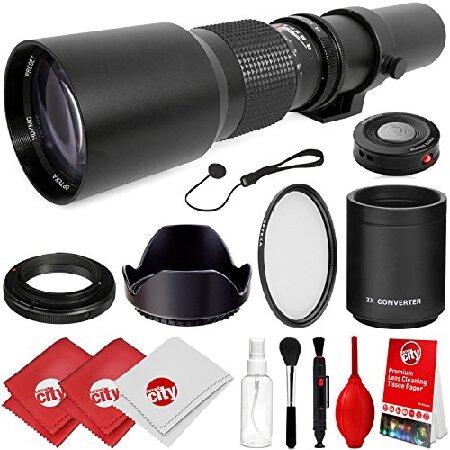 【平行輸入品】Opteka 500mm/1000mm f/8 マニュアル望遠レンズ Canon EO...