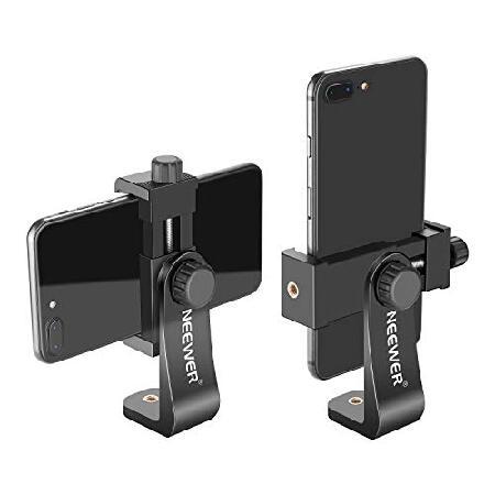 【平行輸入品】Neewer スマートフォンホルダー垂直ブラケット　1/4インチ三脚マウント付き　電話...