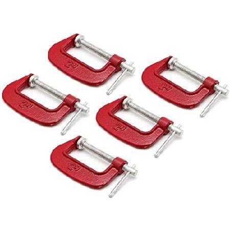 【平行輸入品】Wideskall(R) 2インチ x 1インチ 高耐久 可鍛性Cクランプ (5個パッ...