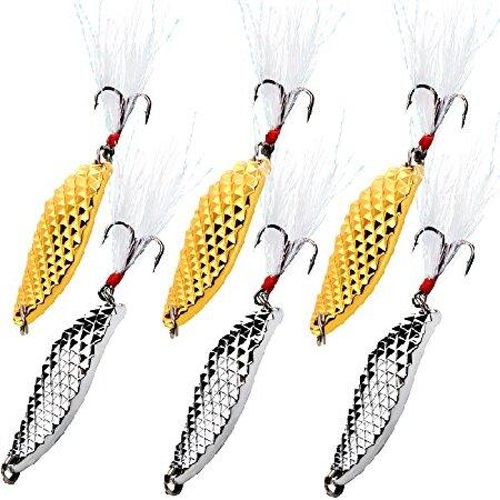 【平行輸入品】Sougayilangスプーンハード釣りルアートレブルフックサーモンBassメタル釣り...