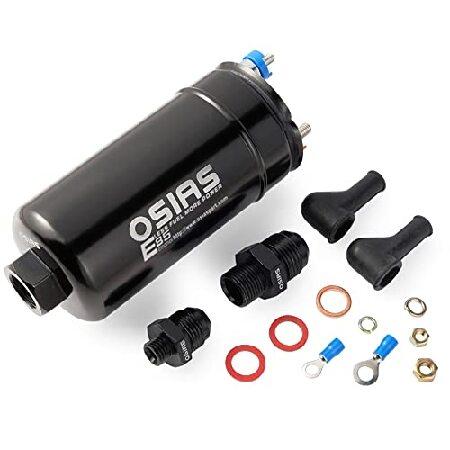 【平行輸入品】OSIAS 380LPH インライン 外付け E85 互換燃料ポンプ 10AN インレ...