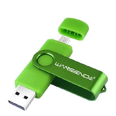 WANSENDA OTG USBフラッシュドライブ マイクロUSBメモリースティック 16GB 32...