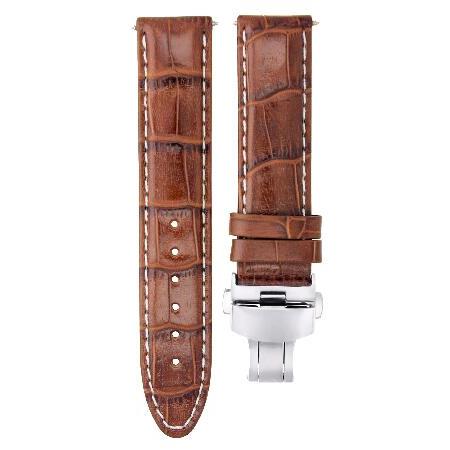 【平行輸入品】腕時計パーツ 互換品 22mmレザー時計ストラップバンドのTudor 79220rブラ...