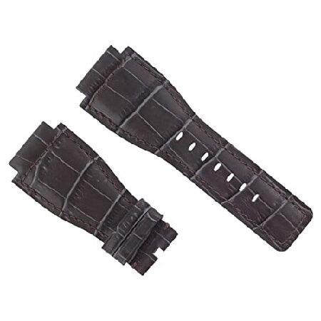 【平行輸入品】腕時計パーツ 互換品 24mmレザーバンドストラップのBell &amp; Ross br-0...