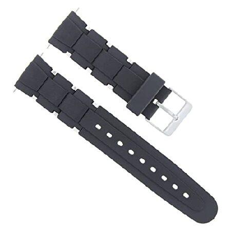 【平行輸入品】腕時計パーツ 互換品 20mm Rubber Diver Watch Band Str...