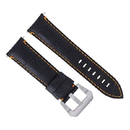 【平行輸入品】腕時計パーツ 互換品 22mm レザーウォッチバンドストラップ ブライトリング ナビタ...