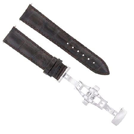 【平行輸入品】腕時計パーツ 互換品 22mmレザーストラップバンドClasp for Tudorブラ...