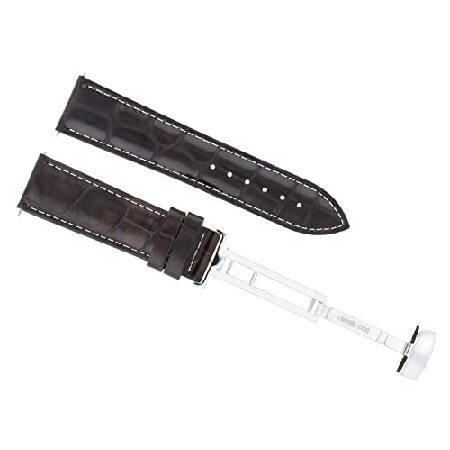 【平行輸入品】腕時計パーツ 互換品 22mmレザーバンド時計ベルトDeployment Clasp ...