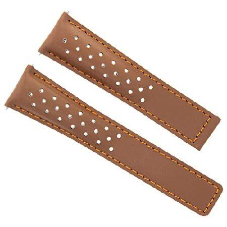 【平行輸入品】腕時計パーツ 互換品 レザー時計ストラップ22mm for Tag Carrera M...