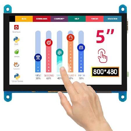【平行輸入品】ELECROW 5 Inch Touch Screen Monitor for Ras...
