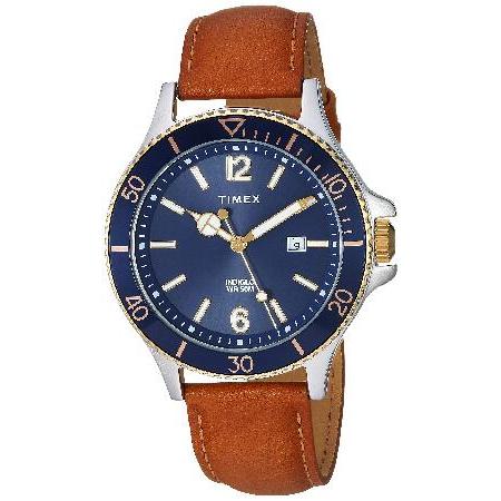 【平行輸入品】Timex Men's TW2R64500 Harborside Tan/Blue L...