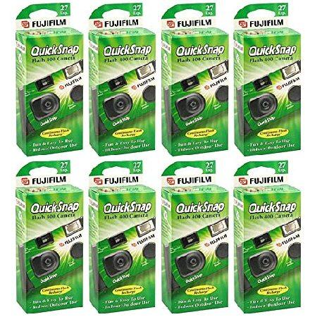 富士フイルム QuickSnap Flash 400 使い捨てカメラ フラッシュ付き 8 Pack ...