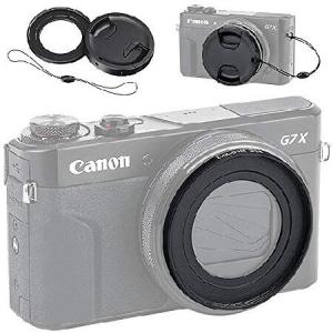 JJC フィルター アダプター + レンズキャップ キット Canon PowerShot G7X Mark III II G7XM3 G7XM2 G7X G5X 適用