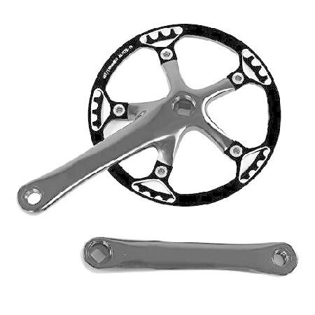 【平行輸入品】Dilwe 自転車クランクセット 45T 47T シングルスピード クランクセット 折...